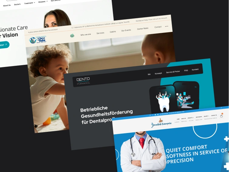 Healthcare and dental clinic website designs