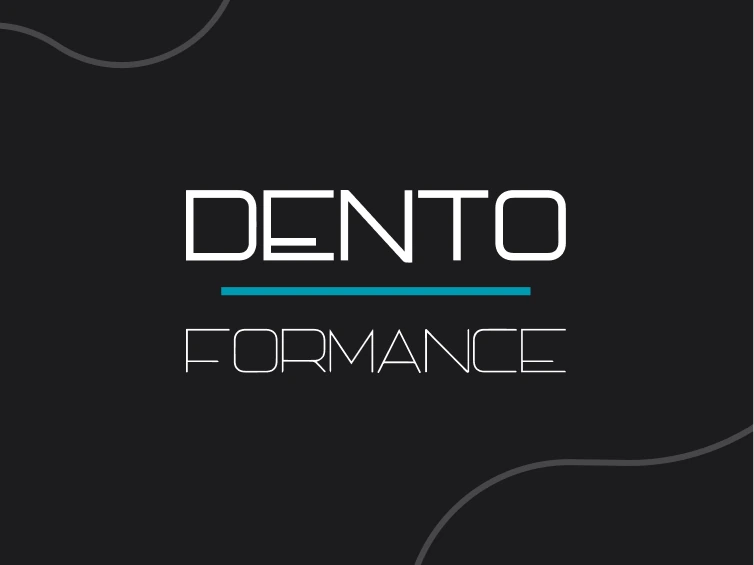 Dentoformance logo on a dark background
