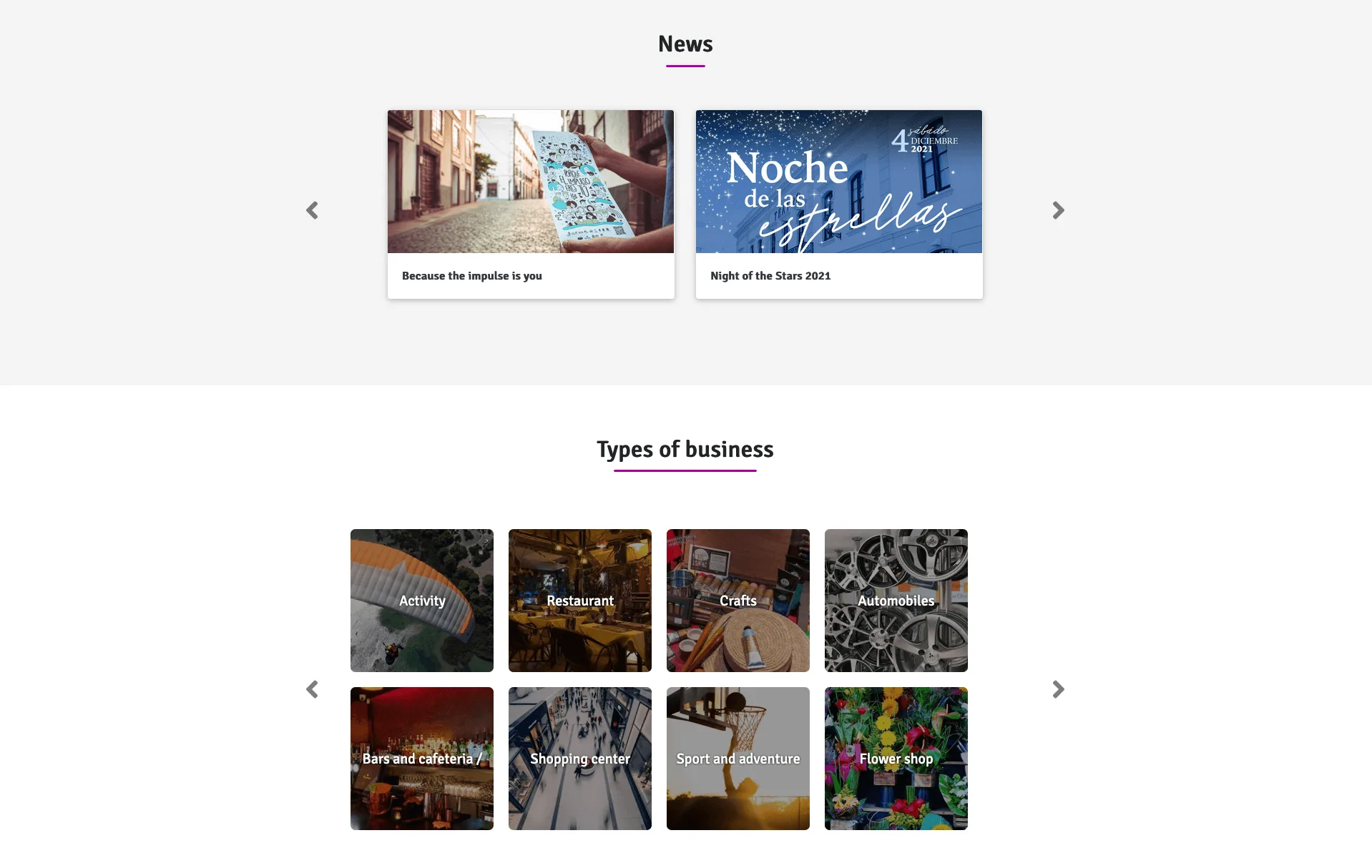 FAEP Guía Comercial directory listings and map