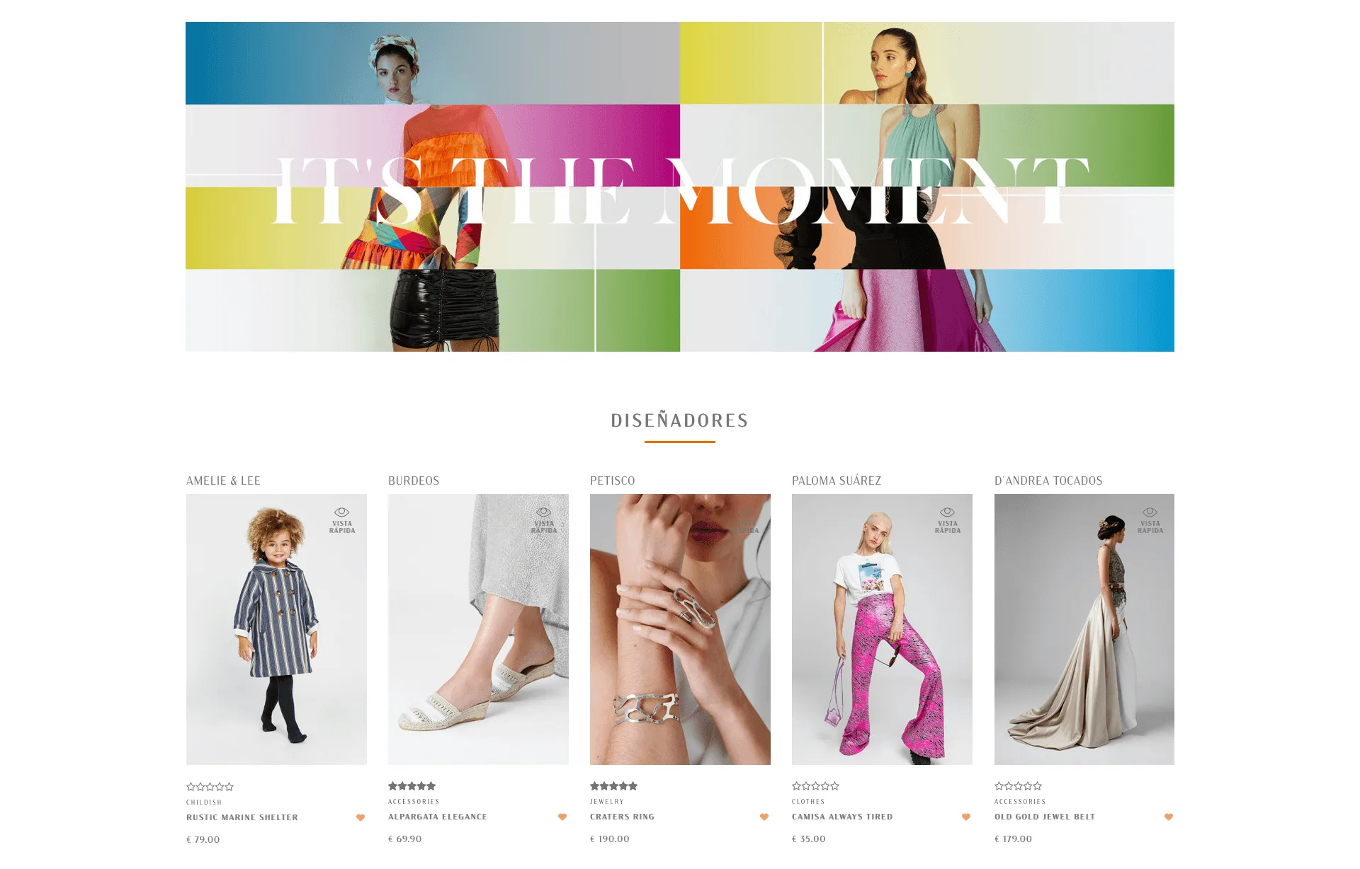 LaPalma Fashion Market store page design