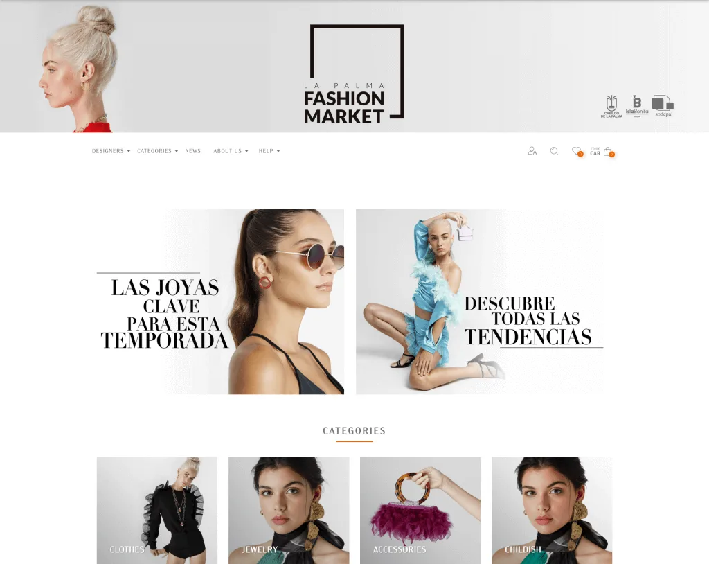 LaPalma Fashion Market eCommerce website on desktop and mobile