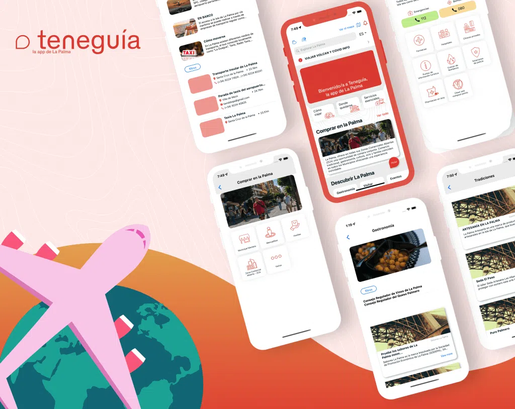 Teneguía La Palma island guide app screens